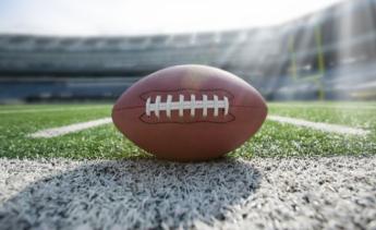 football on football field