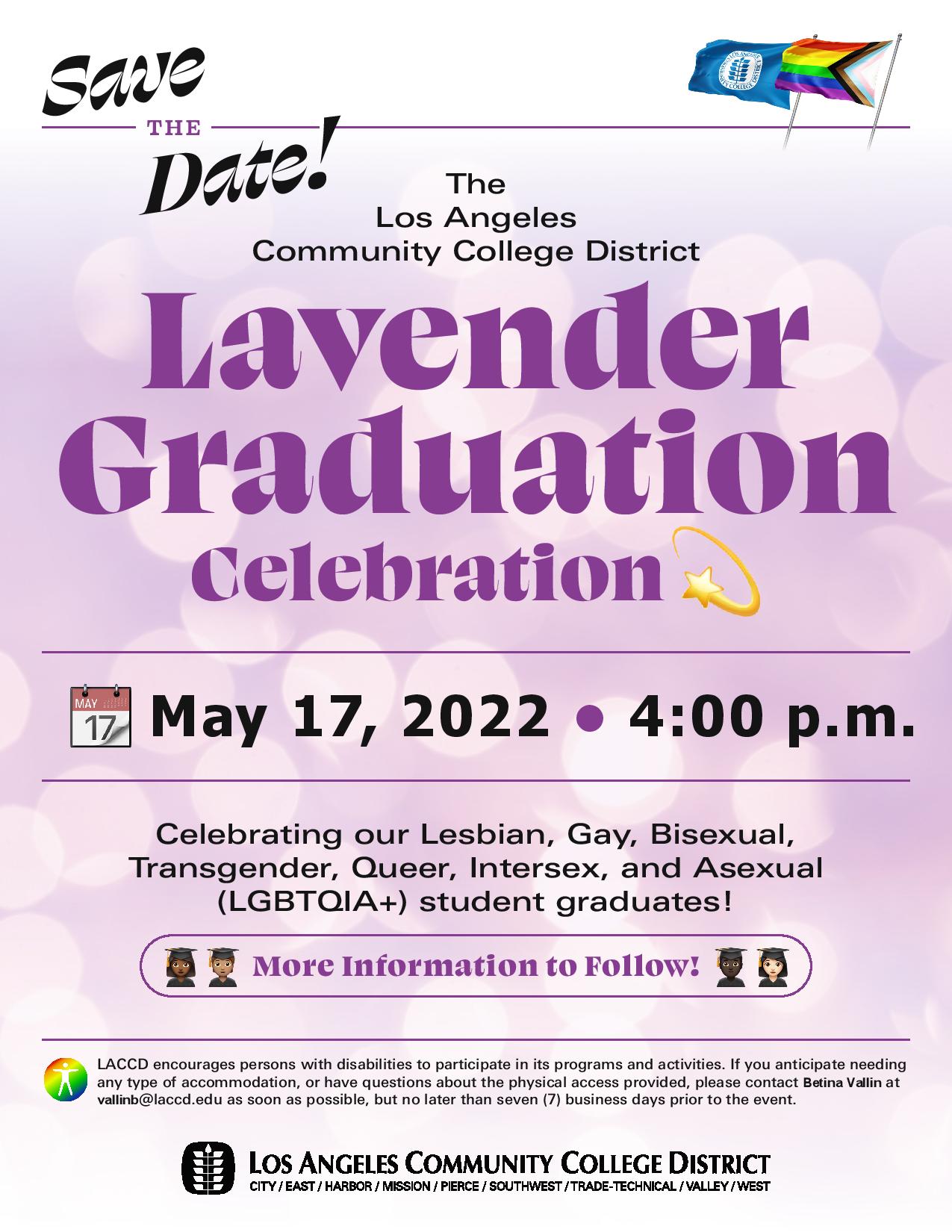 Lavender Graduation Celebration Flyer