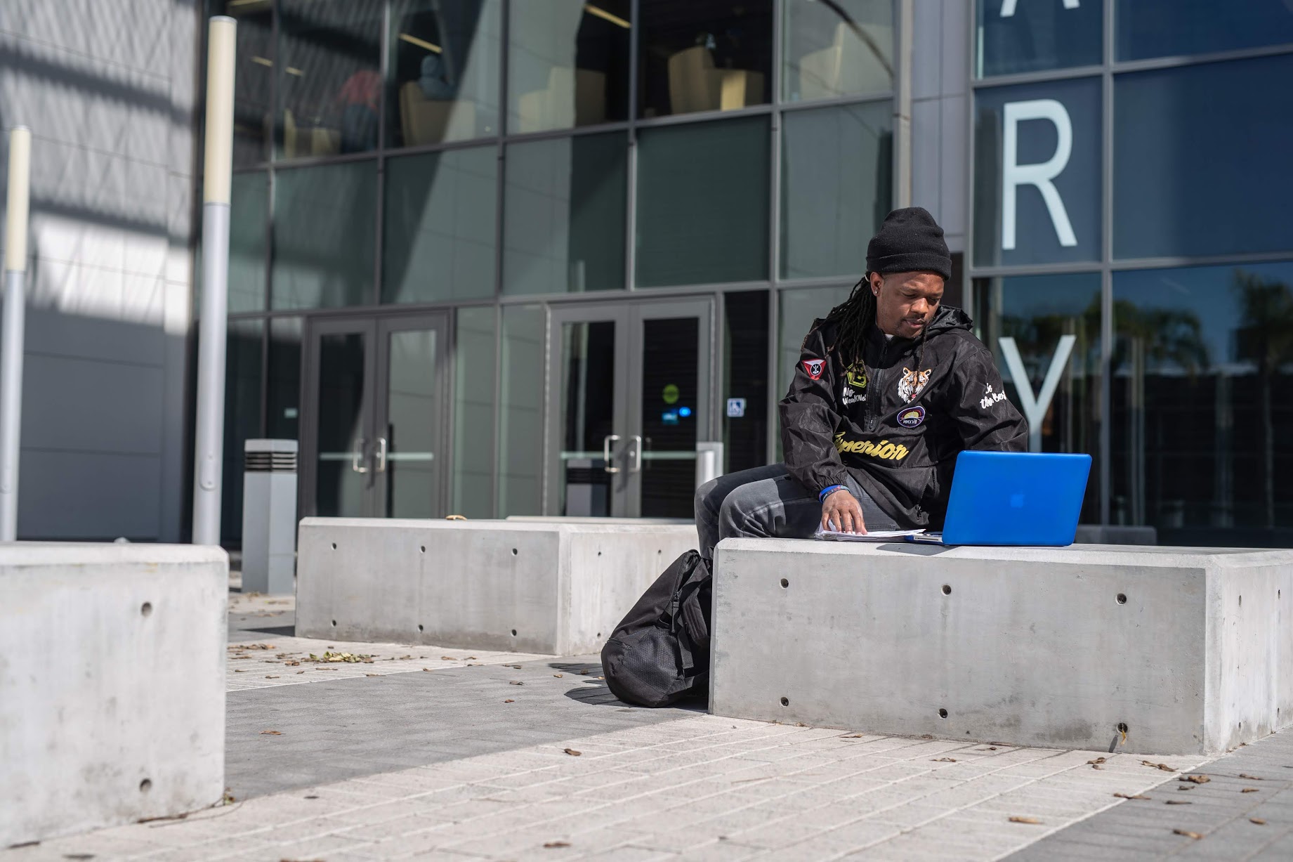 Student Working Outside of School