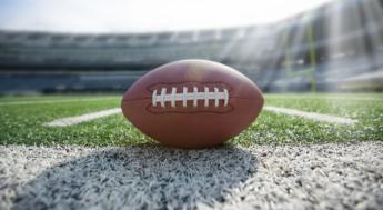 football on football field