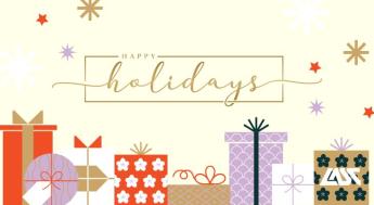 happy holidays and presents