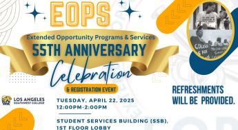 EOPS 55th Anniversary Celebrations image with event details