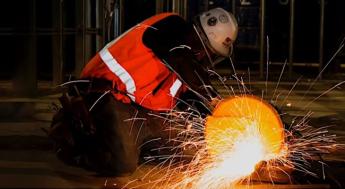construction worker using heavy machinary