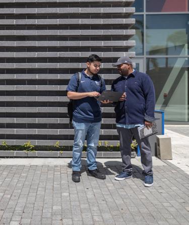 Students Talking Outside