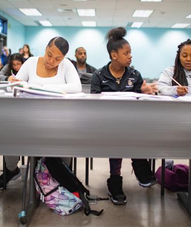 Students in Classroom Taking Notes