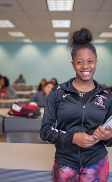 Student Smiling in the Classroom