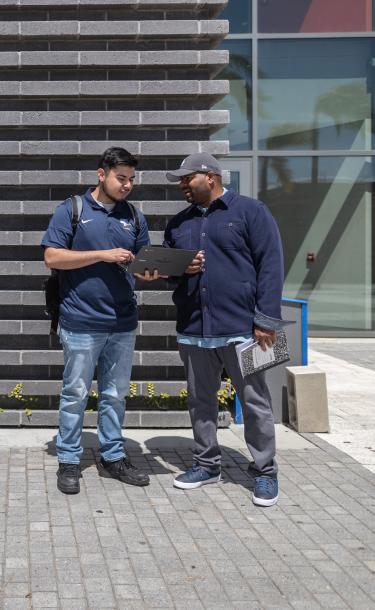 Students Talking Outside