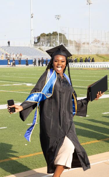 Student Celebrating Graduation