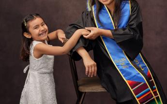 Graduated Student with her Daughter