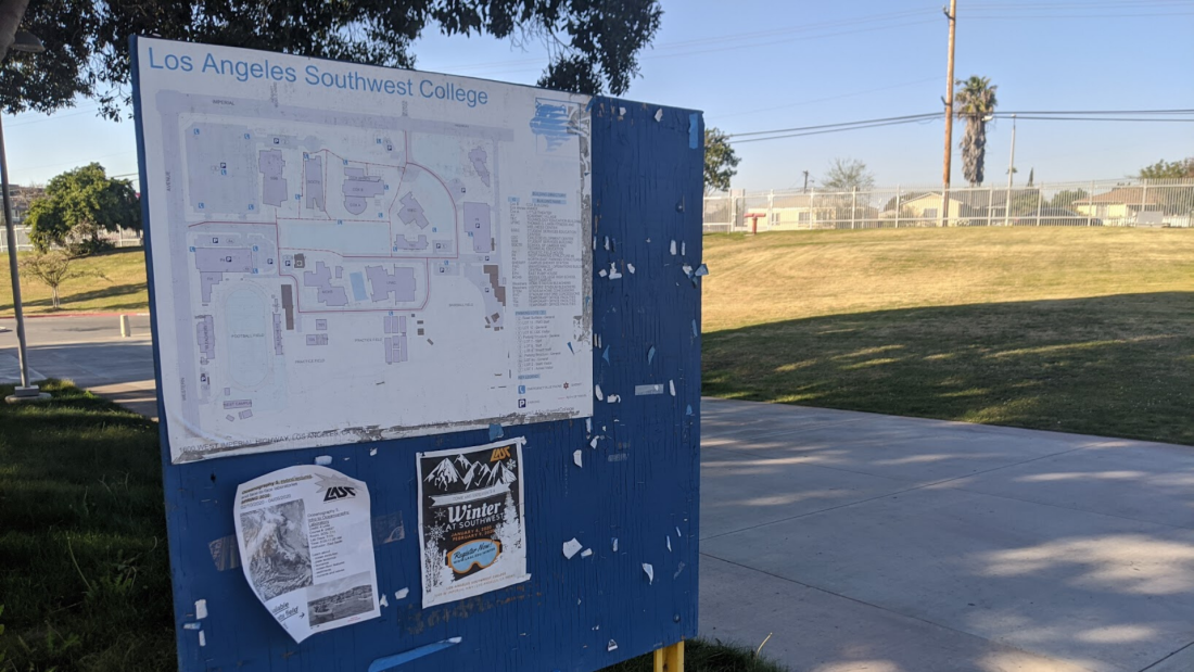 Board with Campus Students Ads