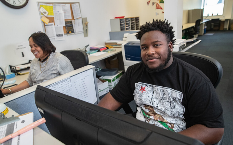 Students Working on Computer