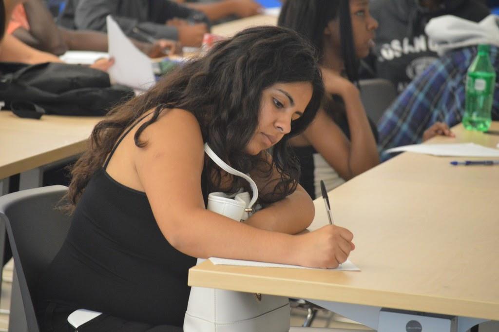 Student Writting in Class