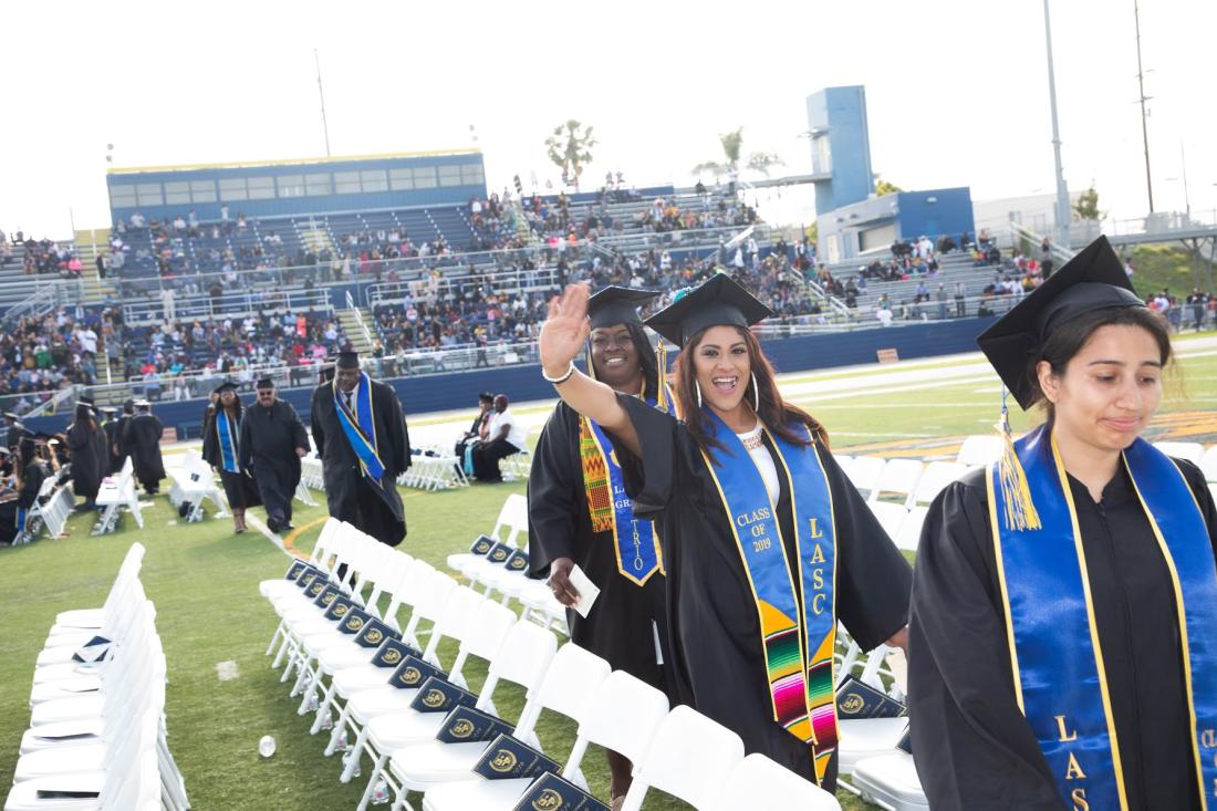 Students in the Fiel at Graduation Event