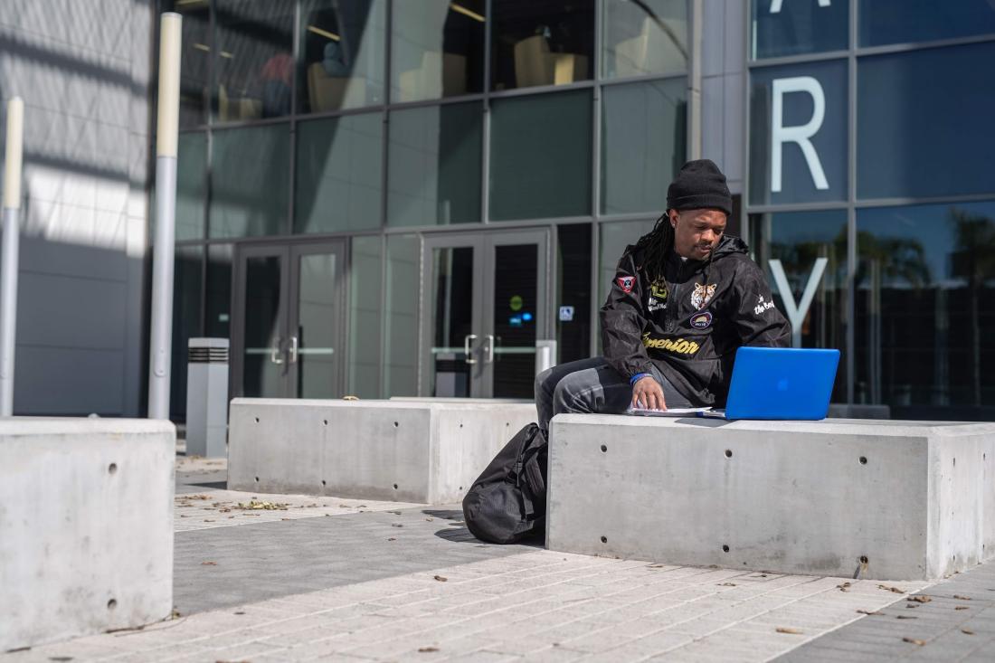 Student Working Outside of School