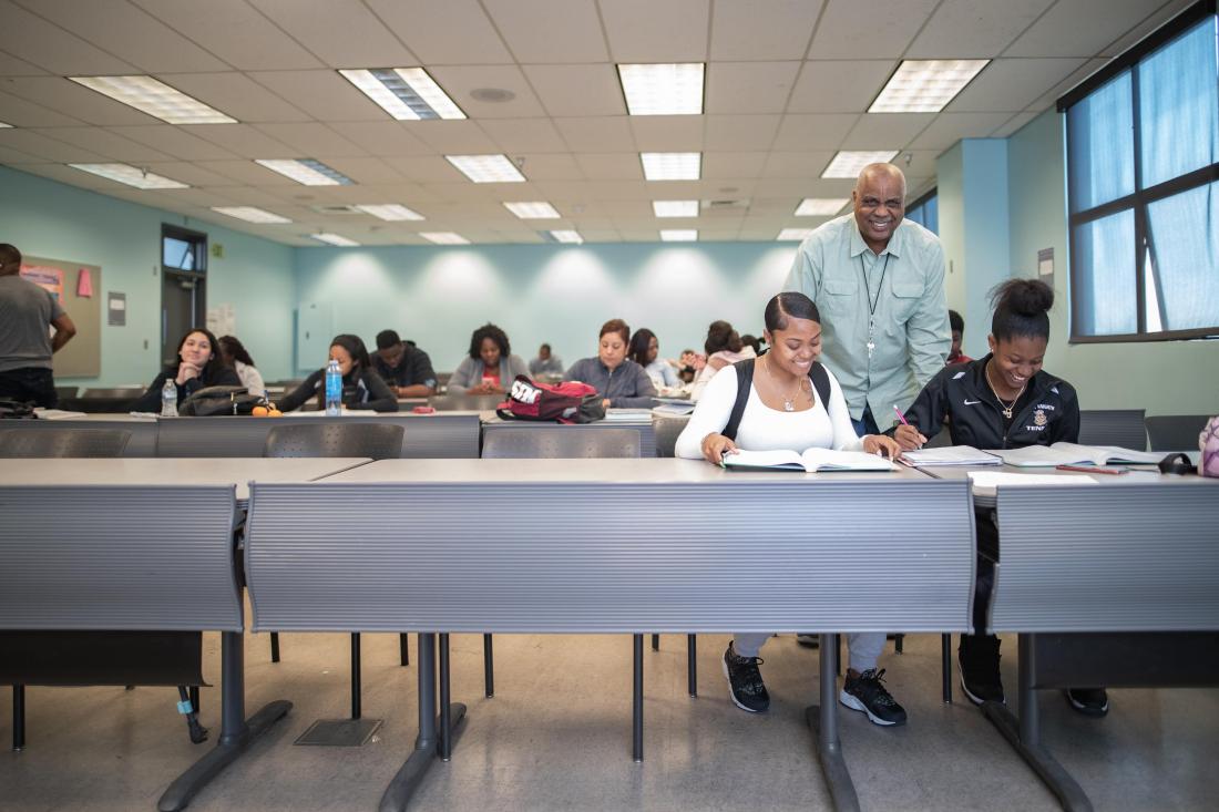 Professor with Students at Class