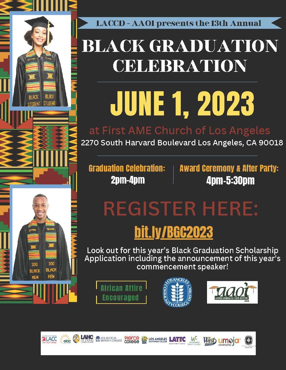 Black Graduation Flyer