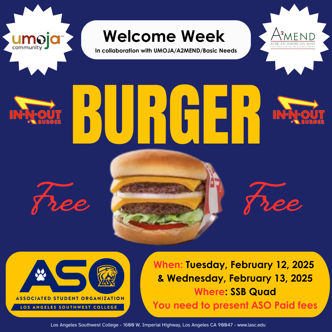in-n-out double double burger and ASO, Umoja and A2MEND logos
