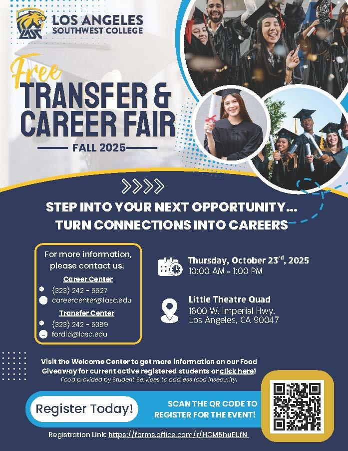 transfer and Career Fair flyer with event details