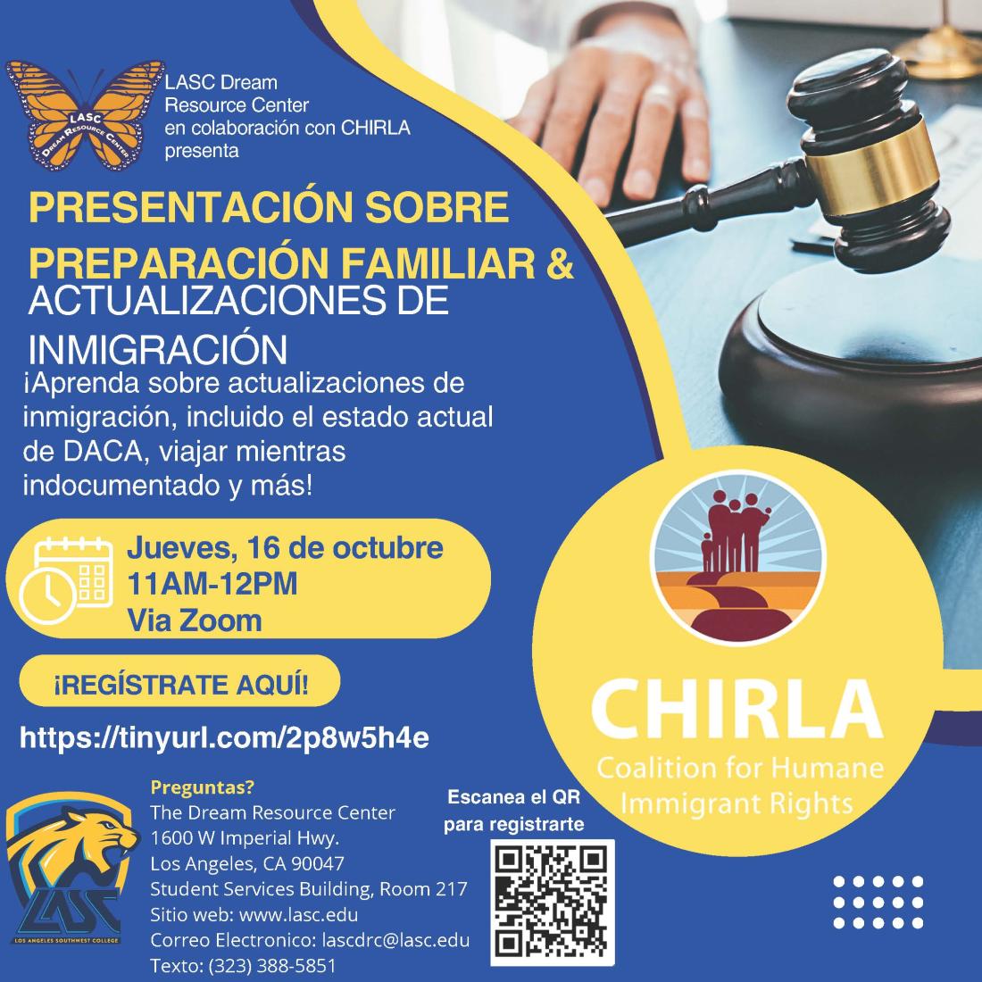 immigration updates event flyer in spanish