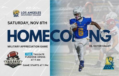 homecoming football game flyer with event details