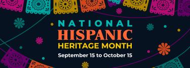 Hispanic heritage month. Vector web banner, poster, card for social media, networks. Greeting with national Hispanic heritage month text