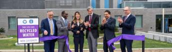 members of LASC, LACCD and West Basin water district cut ribbon for new project