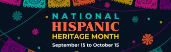 Hispanic heritage month. Vector web banner, poster, card for social media, networks. Greeting with national Hispanic heritage month text